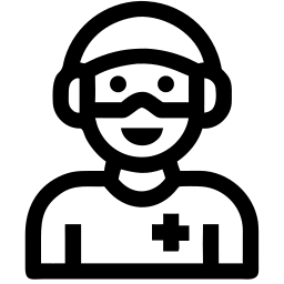 futuristic doctor line icon