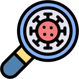 microscope lineal color icon