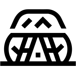 كوخ خط أيقونة