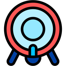 taiko drum lineal color icon