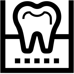 牙科X光 线条 图标