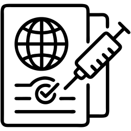 全球疫苗接种 线条 图标