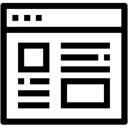 Página web línea icono