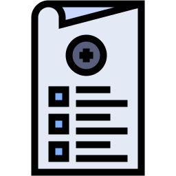 medical document lineal color icon