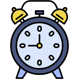 alarm clock lineal color icon