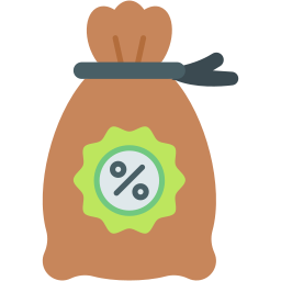 sales bag flat icon
