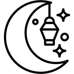 Ramadan ligne icône