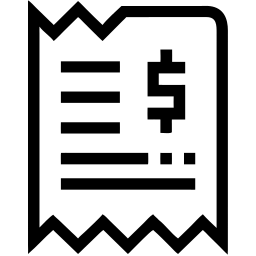 收据 线条 图标