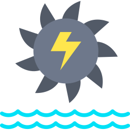 hydro power flat icon
