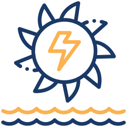 hydro power two-color icon