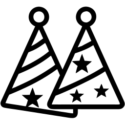 party hats line icon