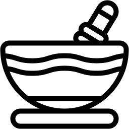 mortar pestle line icon