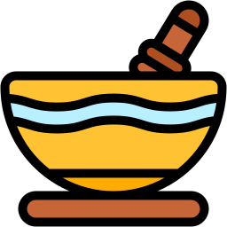 mortar pestle lineal color icon
