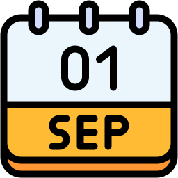 fecha color lineal icono