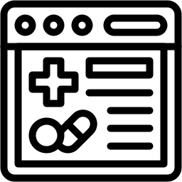 医疗记录 线条 图标