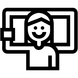 selfie line icon