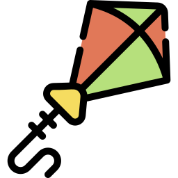 kite lineal color icon