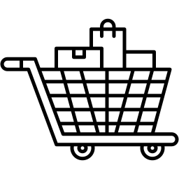 shopping cart line icon