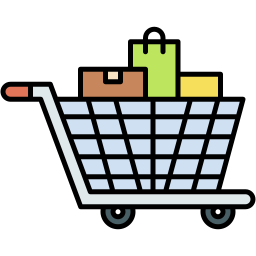 shopping cart lineal color icon
