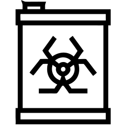 hazardous material line icon