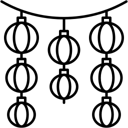 lantern line icon