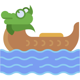 dragon boat flat icon