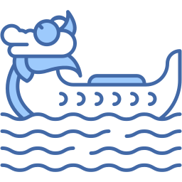 dragon boat two color icon