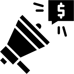 megaphone filled icon
