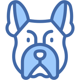 french bulldog two color icon