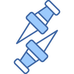 pushpin two color icon