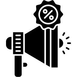Megaphon gefüllt Icon