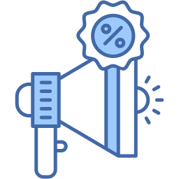 Megaphon zwei farben Icon
