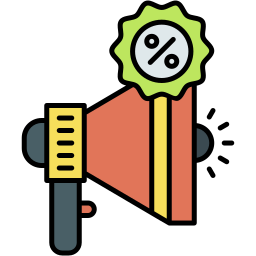 Megaphon lineal farbe Icon
