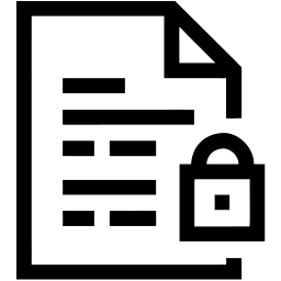 Dokumentensperre linie Icon