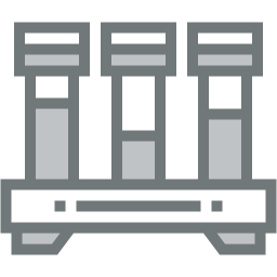 test tube two color icon