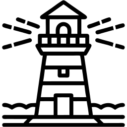lighthouse line icon