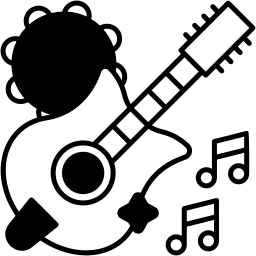 guitarra dúo tono icono