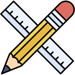 ruler lineal color icon