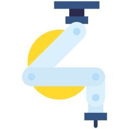 Roboterarm flach Icon