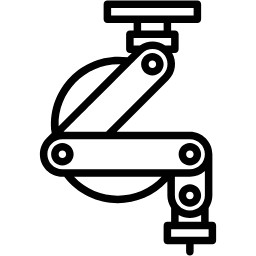 robotic arm line icon