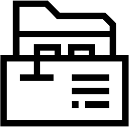 cartella linea icona