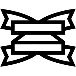 ribbon banner line icon