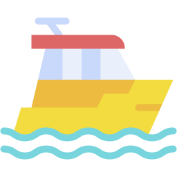 yacht flat icon