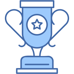 trophy two color icon