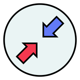 rétrécir couleur linéaire icône