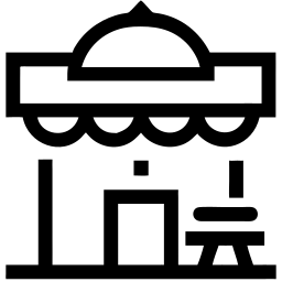 outdoor cafe line icon