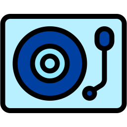 turntable lineal color icon