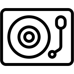 turntable line icon