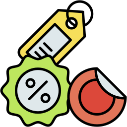 sale lineal color icon