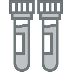 test tube two color icon